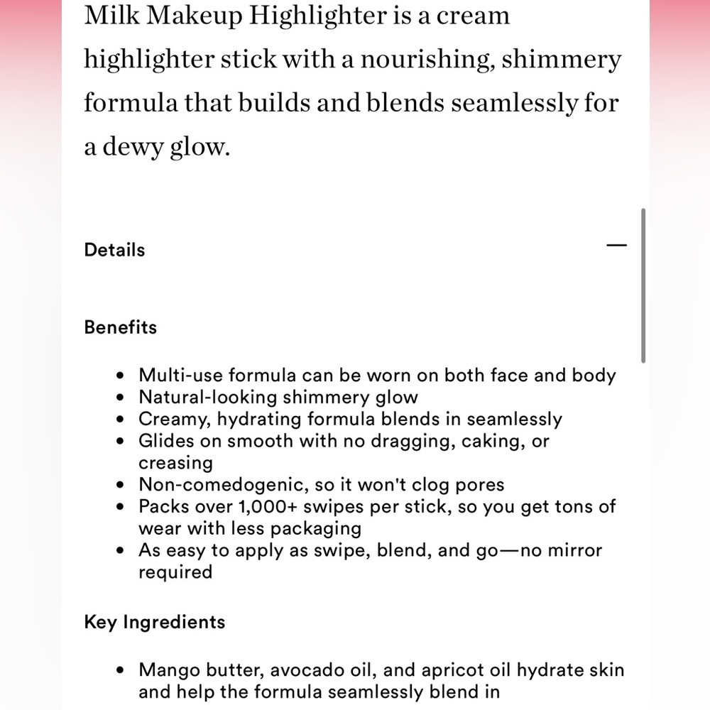 Milk ‘Lit’ Dewy Cream Highlighter Stick - Picture 9 of 10